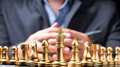 Political chess - leaders moving pieces