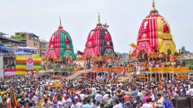 Ceremonial idols.. as a procession.. Rath Yatra of Puri Jagannath..!