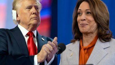 In the US presidential election ring.. Trump and Kamala Harris fight
