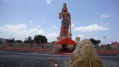 What is the meaning of having a camel in front of Anjaneya Swamy..?