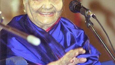 Musical scholar" in Carnatic music.. D.K. Pattammal..