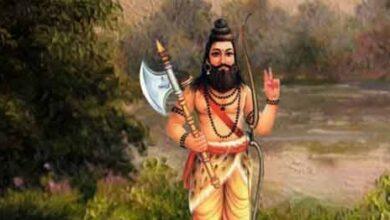 In time. In name. Parashurama, who bears resemblance to Sri Rama!