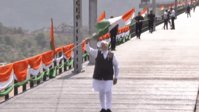 PM Modi inaugurates Chenab Bridge in J&K, interacts with engineers, workers