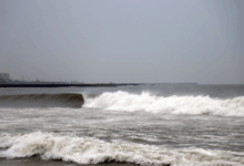 Cyclone Montha’s landfall continues near Kakinada