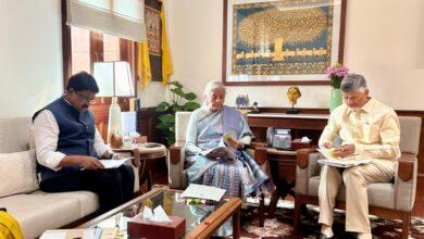 Chief Minister Chandrababu seeks the Centre’s backing for state projects.