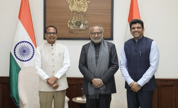 Vice President Radhakrishnan briefed on rural job, welfare schemes by Shivraj Singh Chouhan