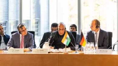 German defence industry partnership Rajnath Singh Germany visit