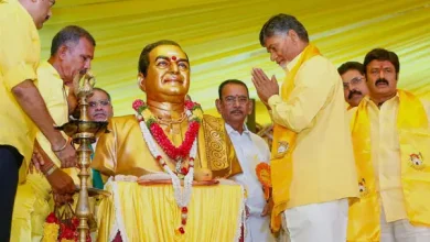 Chandrababu Naidu demanding Bharat Ratna for NT Rama Rao at TDP Mahanadu event