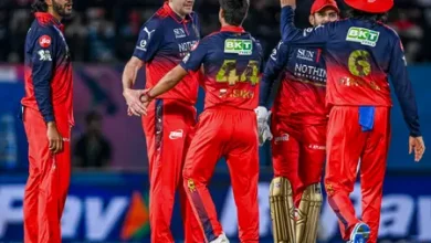 RCB vs GT IPL 2026 Qualifier 1 match action in Dharamshala