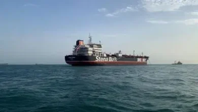 A large crude oil tanker sailing safely through international channels to secure crude oil supply in India.