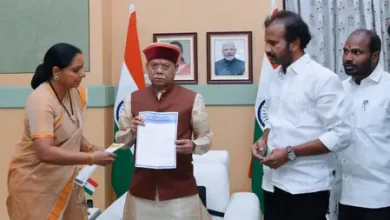 Kavitha discusses Regional Ring Road land acquisition with Telangana Governor