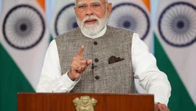 PM Narendra Modi addressing a gathering during the 2026 Telangana infrastructure launch.