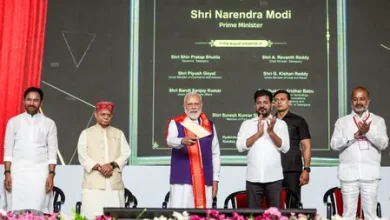 PM Narendra Modi launching Rs 9,400 crore projects in Telangana 2026.