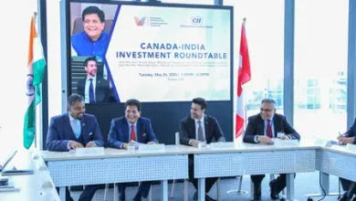Piyush Goyal discussing Indian financial sector reforms with Canadian investors