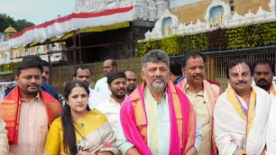 After MLC win, K'taka CM Shivakumar offers prayers at Tirupati Temple