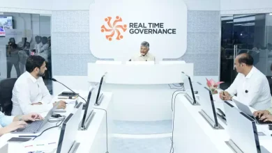 Andhra Pradesh CM Chandrababu Naidu reviews government services at RTGS Centre to improve citizen access.