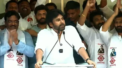 Pawan Kalyan announcing Jana Sena plans for Telangana elections 2029