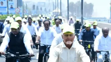 World Environment Day: Andhra CM rides bicycle, urges people to plant more trees