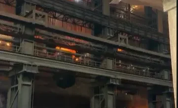 Rescue and emergency teams respond after the Vizag Steel Plant Accident involving a molten steel ladle blast