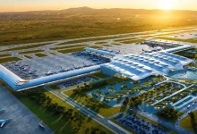 Bhogapuram International Airport terminal ahead of commercial flight operations from August 17.