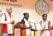 President Droupadi Murmu addresses the convocation ceremony at the Central Tribal University Andhra Pradesh in Vizianagaram.