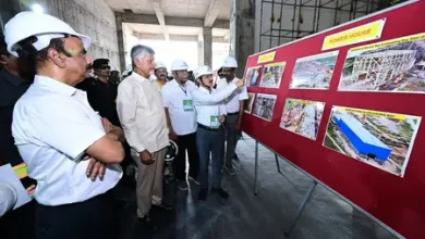 Chandrababu Naidu reviews progress of Polavaram Project during site inspection