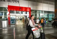 Aircraft representing India aviation sector recovery with rising international passenger traffic.