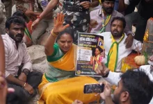 Kavitha detained during Telangana martyrs' land protest near Hyderabad