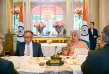 Nirmala Sitharaman explaining the West Asia crisis economic impact and India's response.