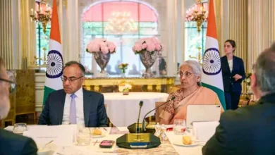 Nirmala Sitharaman explaining the West Asia crisis economic impact and India's response.