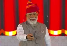 Prime Minister Narendra Modi during the Pachpadra Refinery inauguration in Rajasthan.