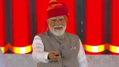 Prime Minister Narendra Modi during the Pachpadra Refinery inauguration in Rajasthan.