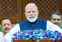 Prime Minister Narendra Modi speaks during the Monsoon Session while praising Skyroot Aerospace's Vikram-1 mission and India's youth.