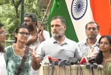 Rahul Gandhi backs student protest during his meeting with students at Jantar Mantar over alleged paper leaks.