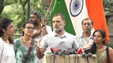 Rahul Gandhi backs student protest during his meeting with students at Jantar Mantar over alleged paper leaks.