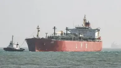 LPG tanker representing the US largest LPG supplier to India during June energy imports.