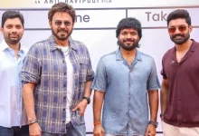Venkatesh on the VenkyAnil5 shooting sets during the latest filming schedule