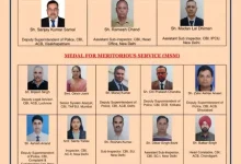 CBI officers receiving President’s medals for service