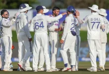 India vs Sri Lanka 1st Test Manav Suthar celebrates after taking 6-55