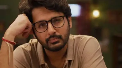 Nithiin in the Alias Radha title glimpse released by the makers.