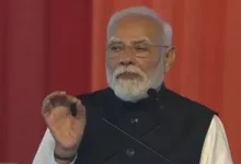 PM Modi speaking at Bhogapuram after launching Andhra Pradesh growth engine for Viksit Bharat initiatives