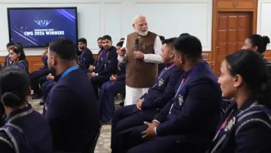 PM Narendra Modi with India’s CWG 2026 medallists