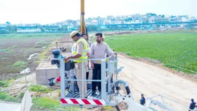 Revanth Reddy inspects Mir Alam Tank development and cable-stayed bridge works
