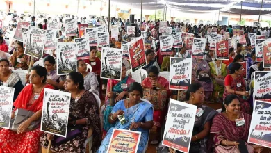 Teachers recruited through DSC hold rally in Vijayawada to counter allegations