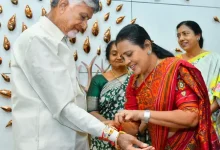 Raksha Bandhan Andhra Pradesh women leaders tie Rakhi to CM Chandrababu Naidu