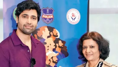 Adivi Sesh speaking about women’s safety with Hyderabad Police