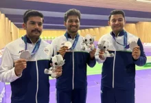 Asian Games 2026 Aishwary Pratap Singh Tomar during 50m Rifle 3 Positions final