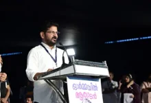 Revanth Reddy Gandhi Parivar Sangh Parivar remarks at Nilambur award event
