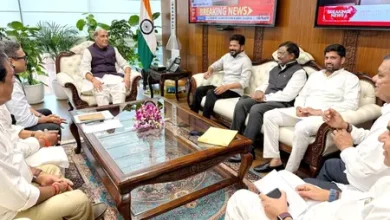 Revanth Reddy meets Rajnath Singh in New Delhi over Defence Expo-2026 and Invest Telangana Summit