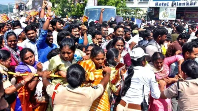 Village and Ward Secretariat Employees Vijayawada protest at Dharna Chowk